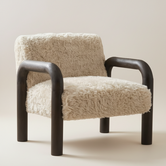 JOHNSON FAUX SHEARLING ARM CHAIR