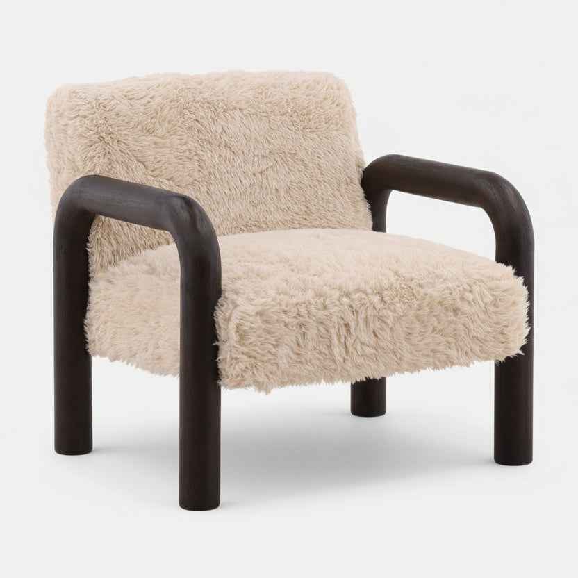 JOHNSON FAUX SHEARLING ARM CHAIR