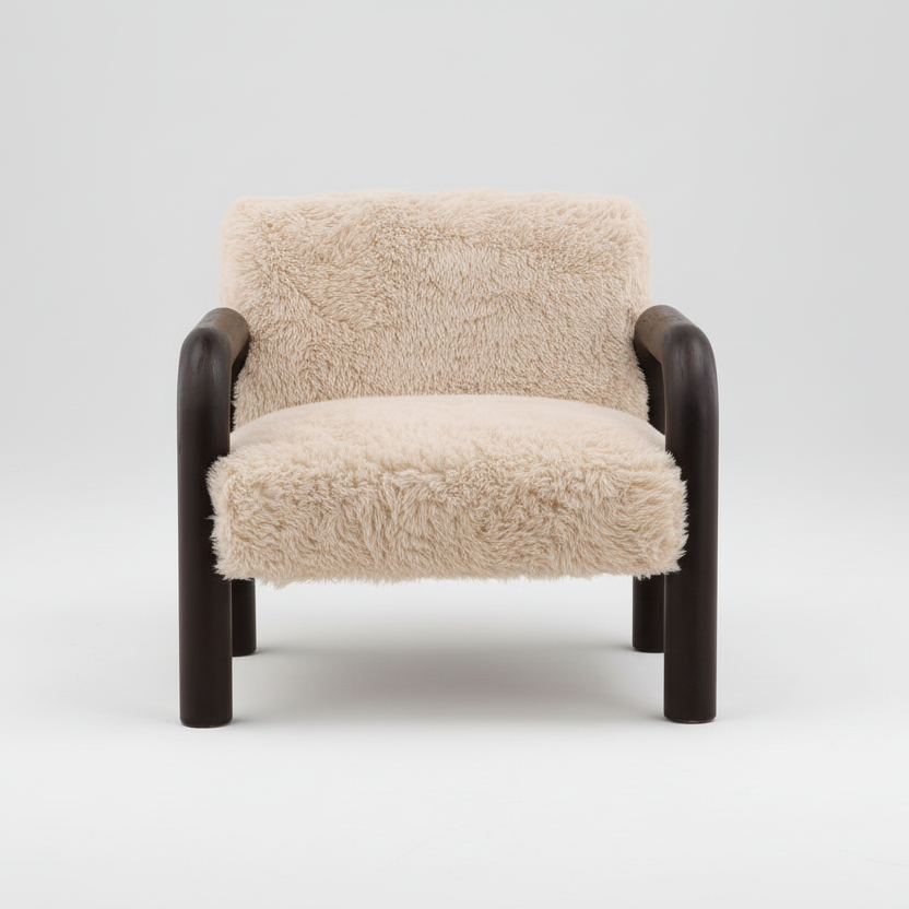 JOHNSON FAUX SHEARLING ARM CHAIR