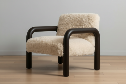 JOHNSON FAUX SHEARLING ARM CHAIR