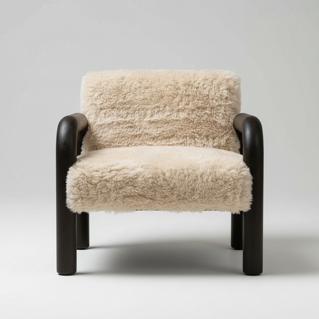 JOHNSON FAUX SHEARLING ARM CHAIR