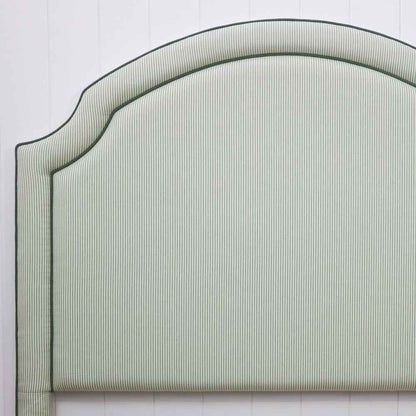 Jacquie Bedhead Sage Stripe With Green Piping