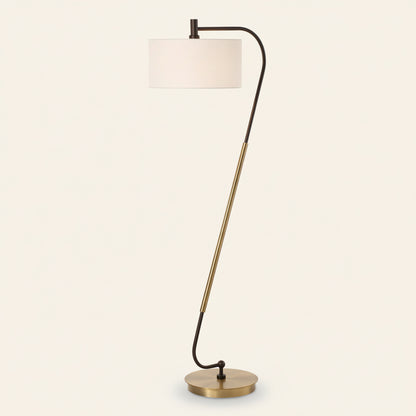 IRWIN CURVED BRASS FLOOR LAMP