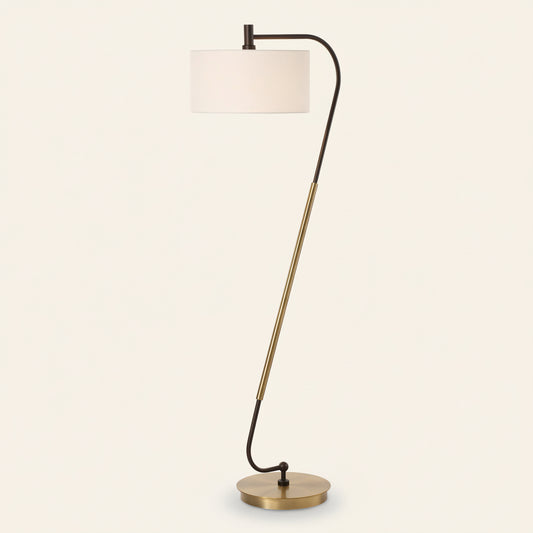 IRWIN CURVED BRASS FLOOR LAMP
