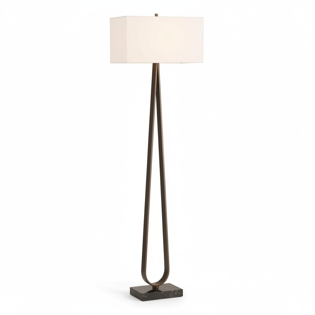GALLOWAY MINIMALIST BRONZE FLOOR LAMP