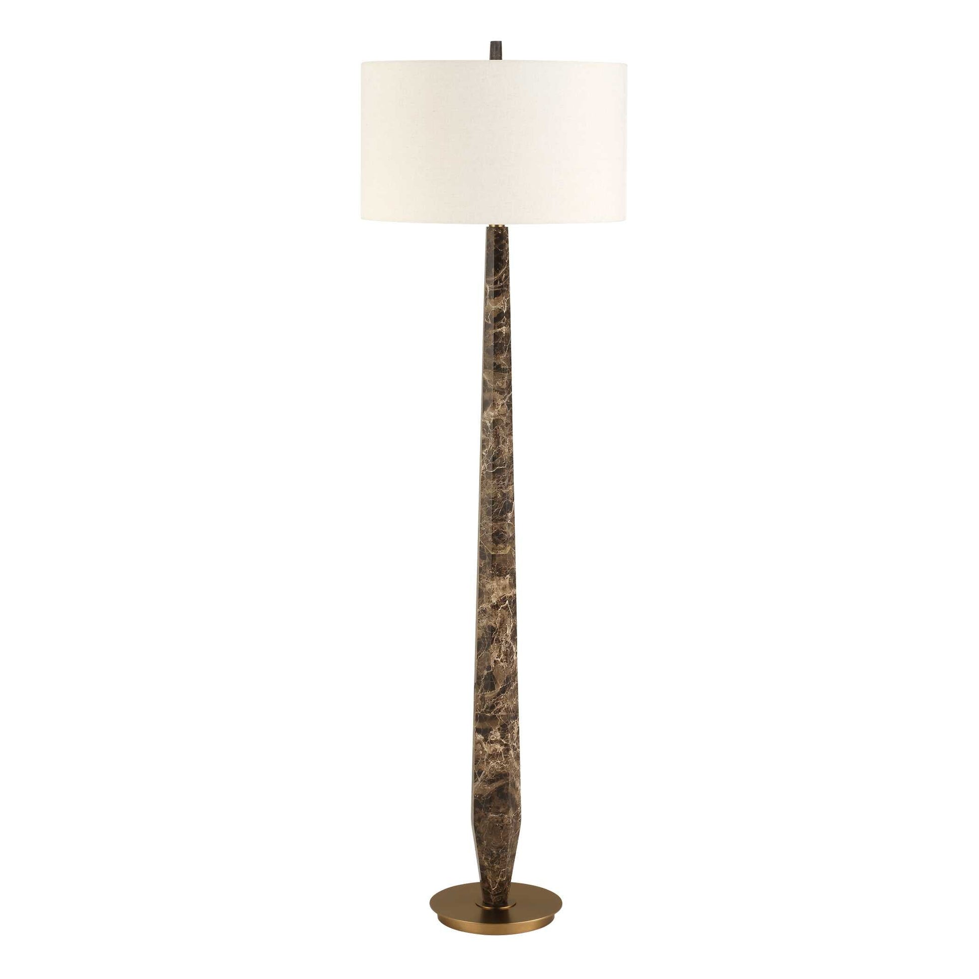 TYREE BROWN MARBLE FLOOR LAMP