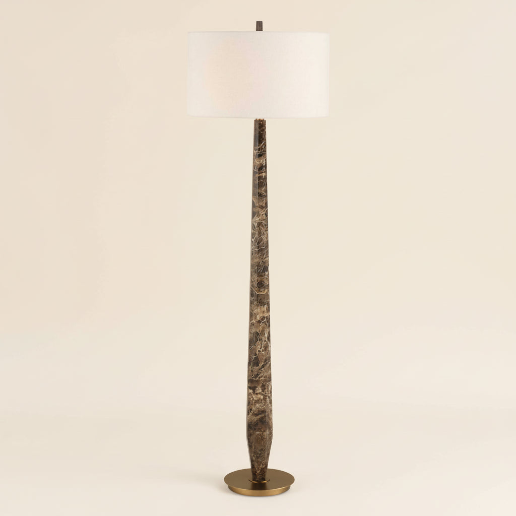 TYREE BROWN MARBLE FLOOR LAMP