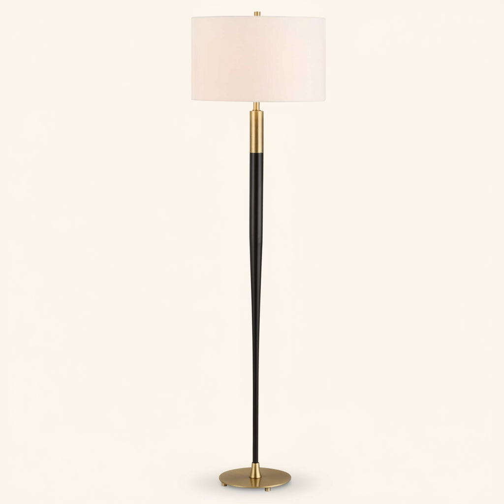 STOWE SATIN BLACK FLOOR LAMP