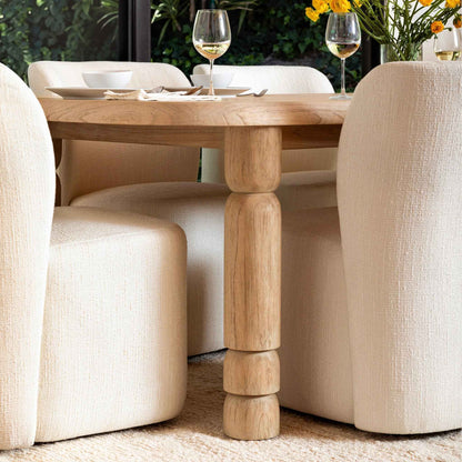 LOUISA LIGHT NATURAL WOOD DINING TABLE