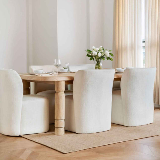 LOUISA LIGHT NATURAL WOOD DINING TABLE