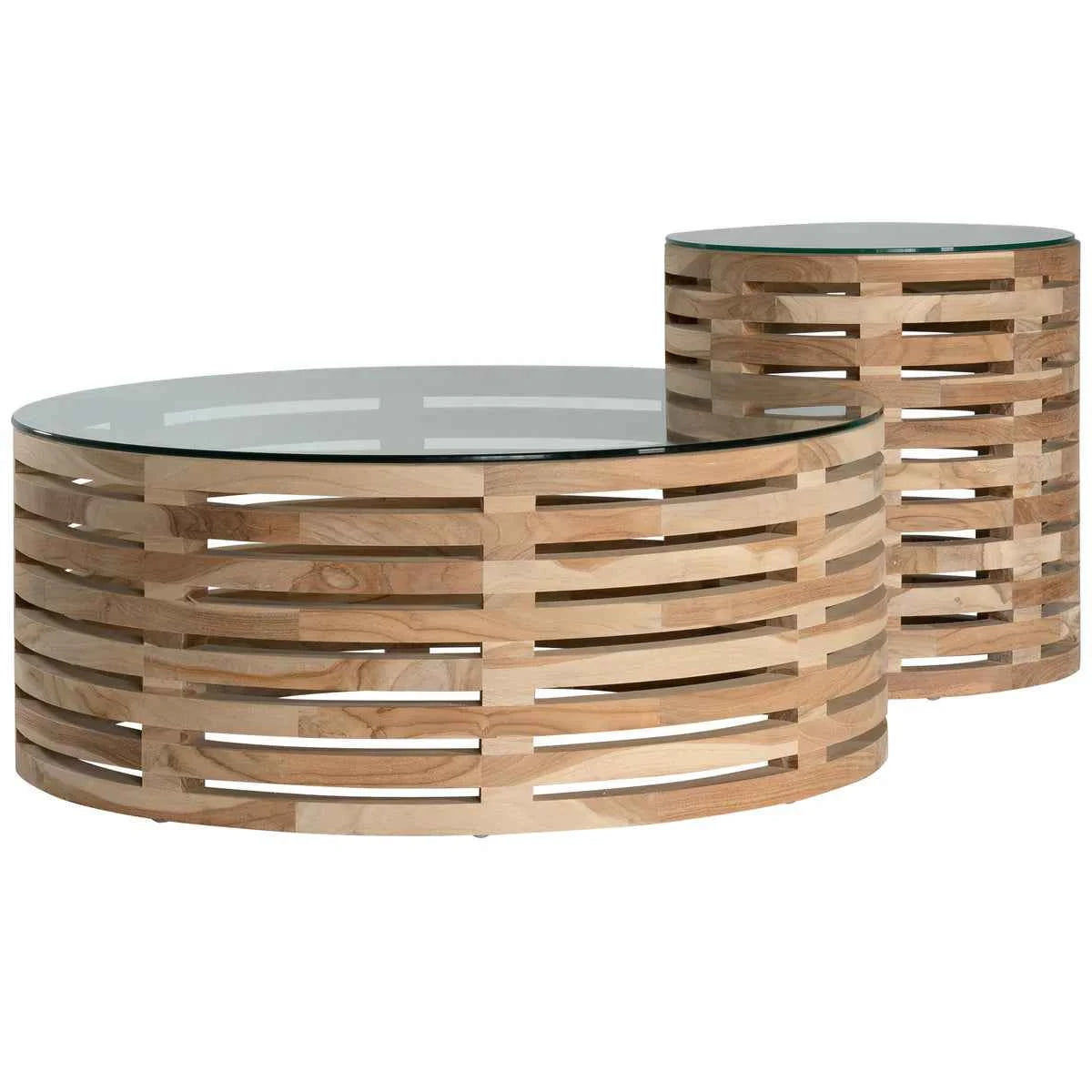 LIMANA SIDE TABLE | GLASS TOP | IN-OUTDOORS