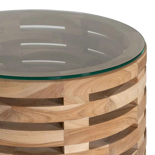 LIMANA SIDE TABLE | GLASS TOP | IN-OUTDOORS