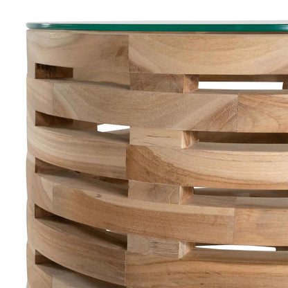 LIMANA SIDE TABLE | GLASS TOP | IN-OUTDOORS