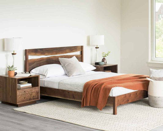 Modern Live-Edge Split Bed