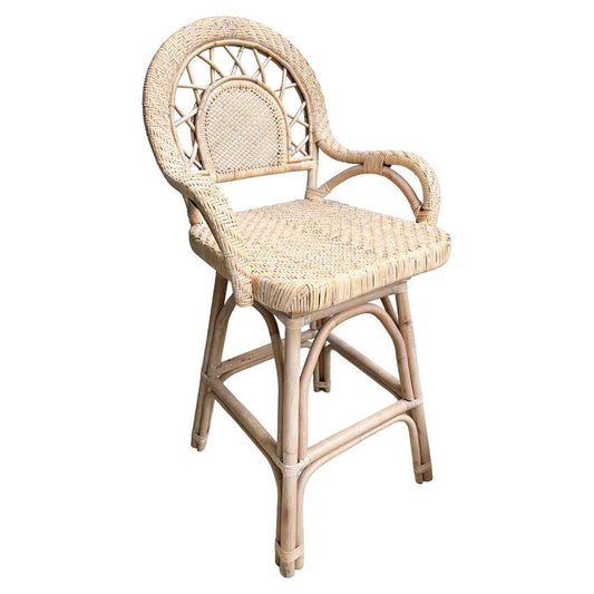 Lola Light Rattan Swivel Bar Stool