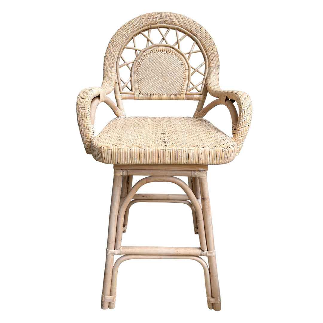 Lola Light Rattan Swivel Bar Stool