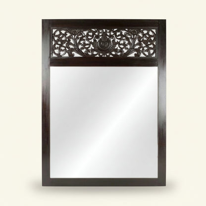 Lotus Flower Carved Mirror