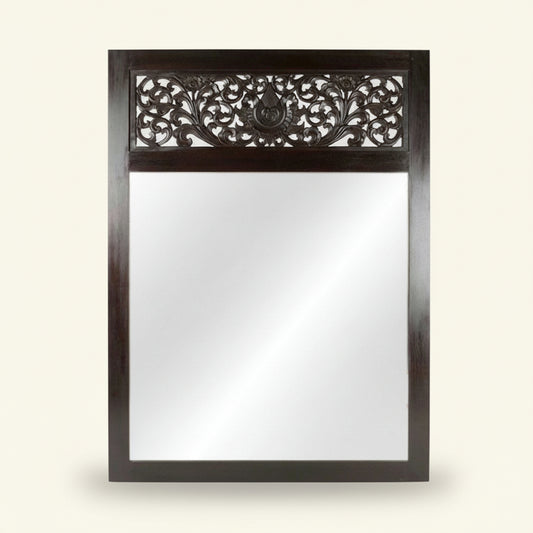 Lotus Flower Carved Mirror