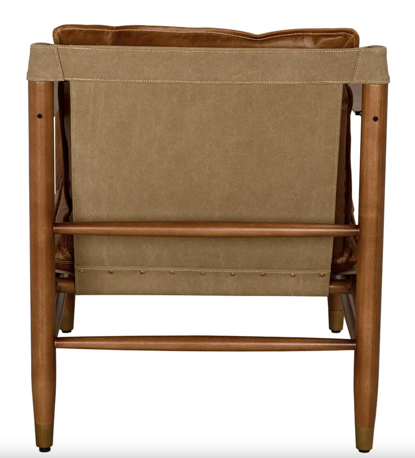 Luther Chair, Cuba Brown Leather w Canvas