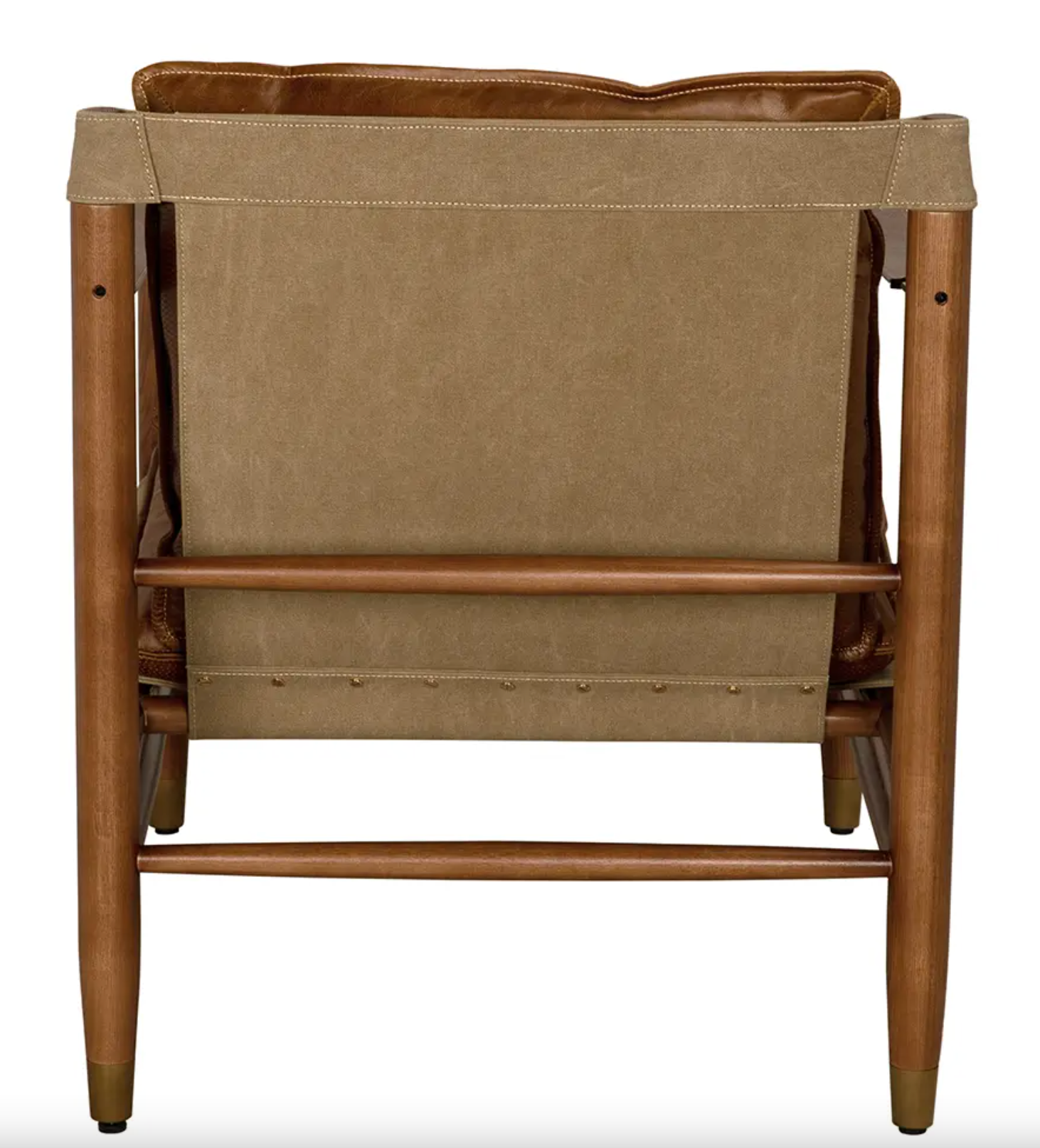 Luther Chair, Cuba Brown Leather w Canvas