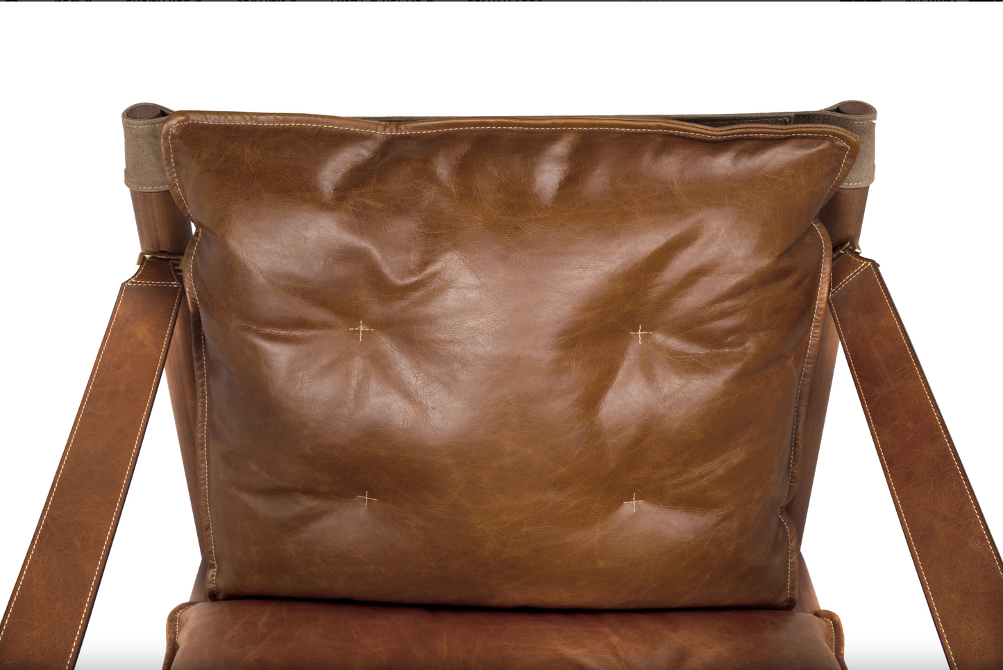 Luther Chair, Cuba Brown Leather w Canvas