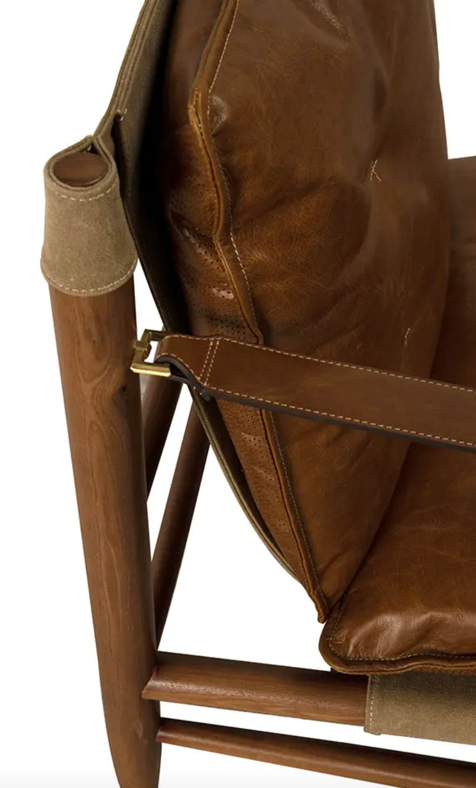 Luther Chair, Cuba Brown Leather w Canvas