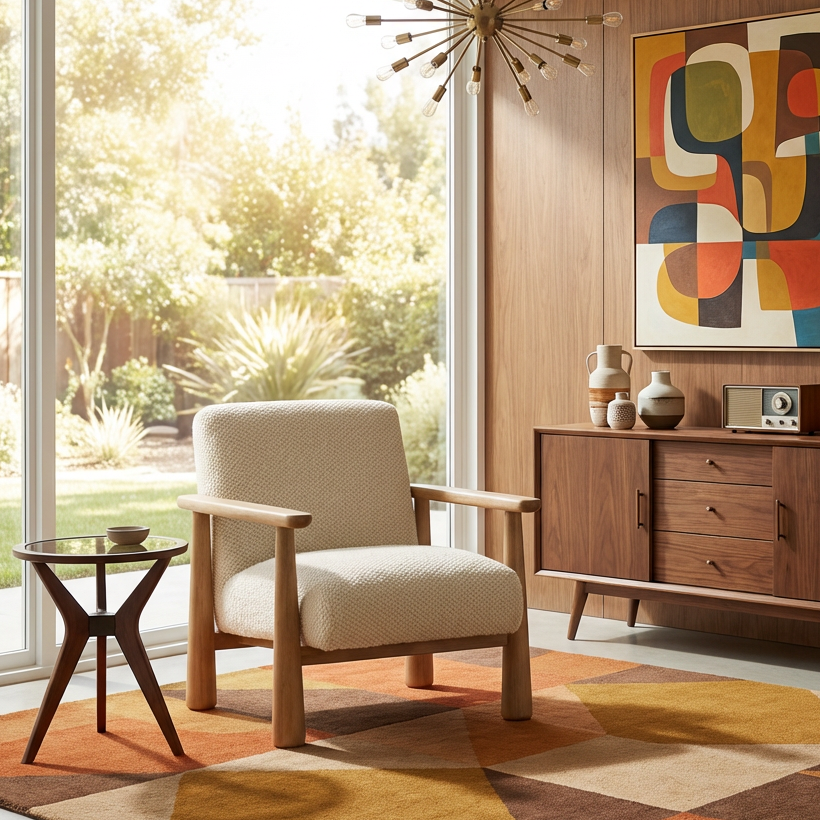 MADDY CREAM BOUCLE ARM CHAIR