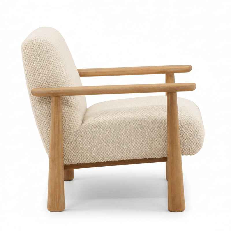 MADDY CREAM BOUCLE ARM CHAIR