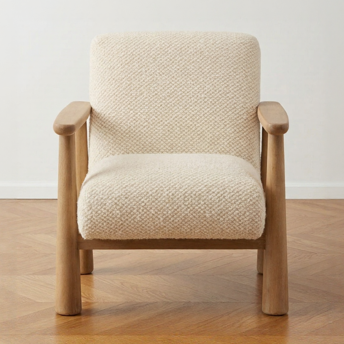 MADDY CREAM BOUCLE ARM CHAIR