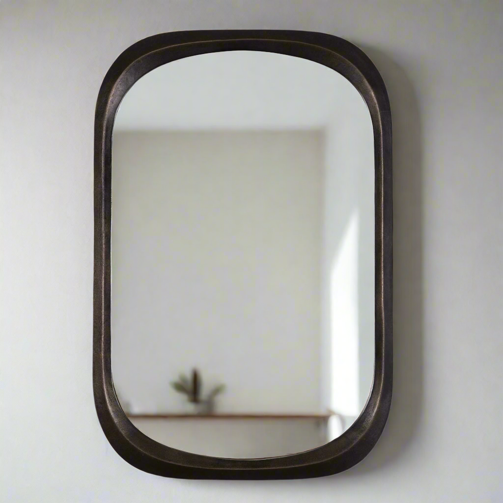 MALONE CAST BRONZE ALUMINUM MIRROR
