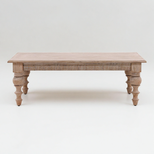 MARGO ANTIQUE TURNED LEG COFFEE TABLE