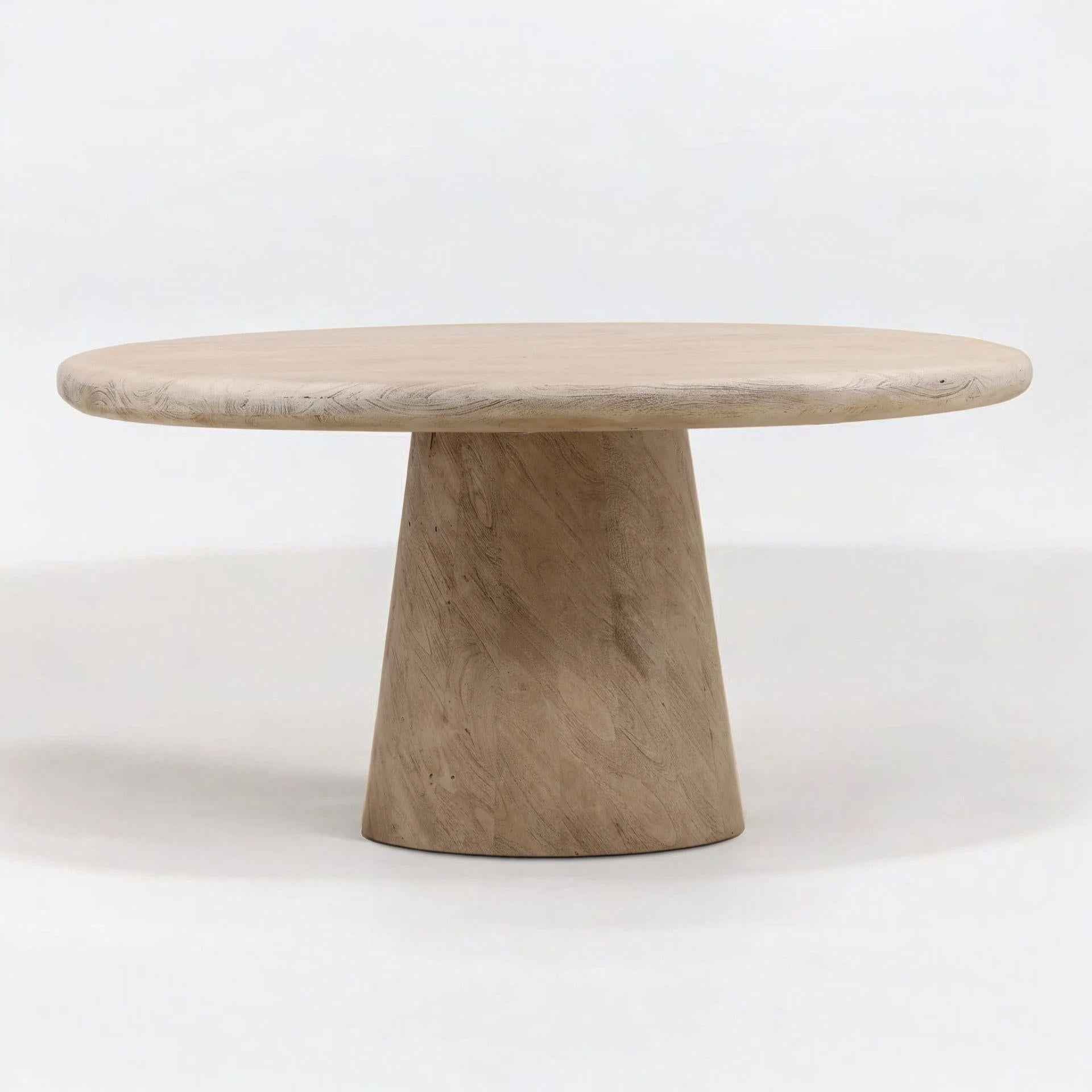 MARLEY 60"RD SANBLASTED NATURAL DINING TABLE