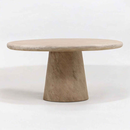 MARLEY 60"RD SANBLASTED NATURAL DINING TABLE