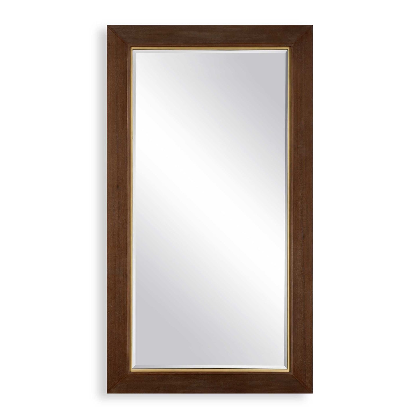 MATHESON GOLD TRIMMED WALNUT MIRROR