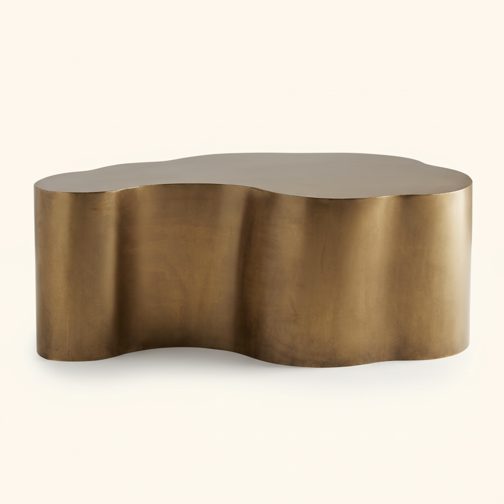 Meadow Cocktail Table in Antique Brass Finish