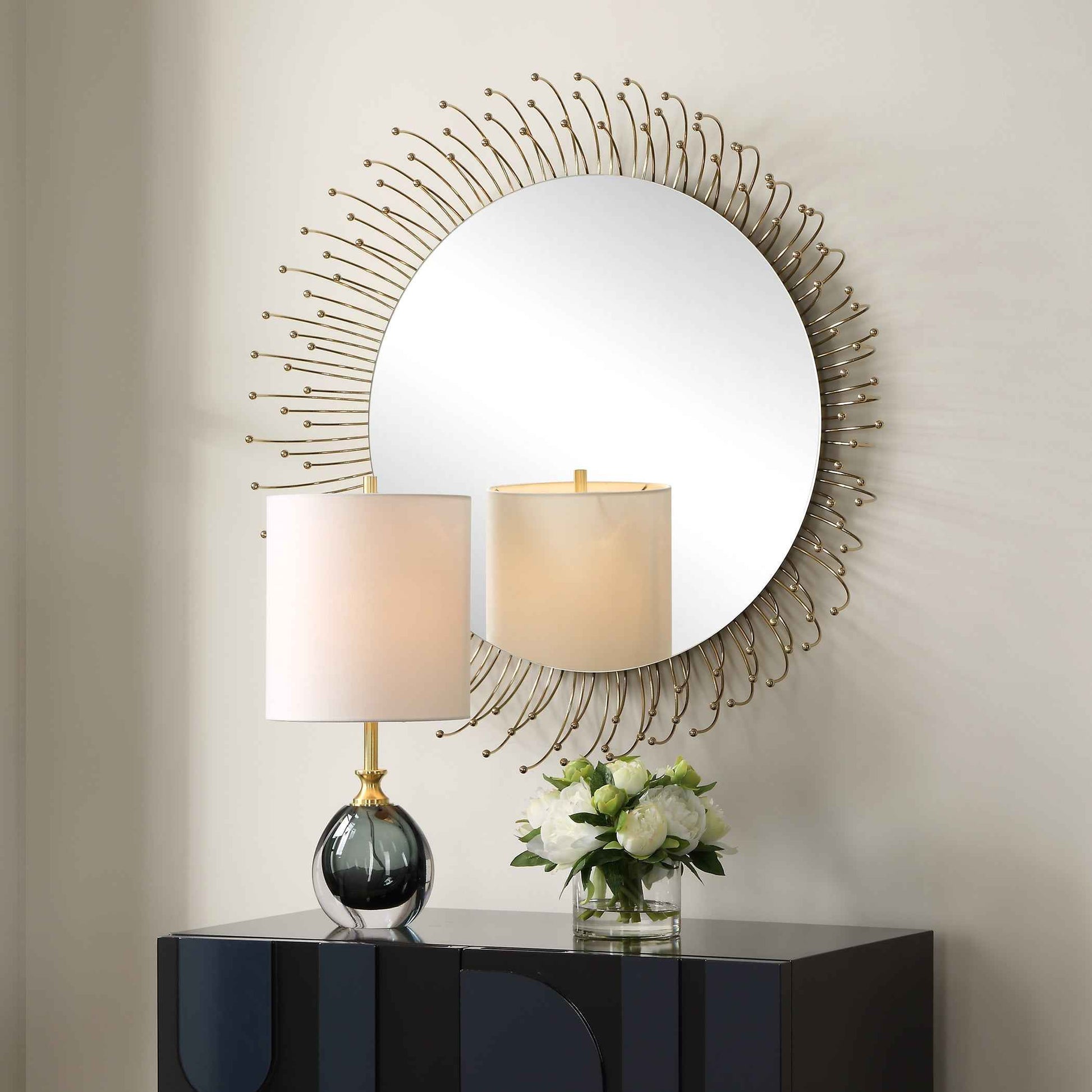 AGA GOLD BURST ROUND MIRROR
