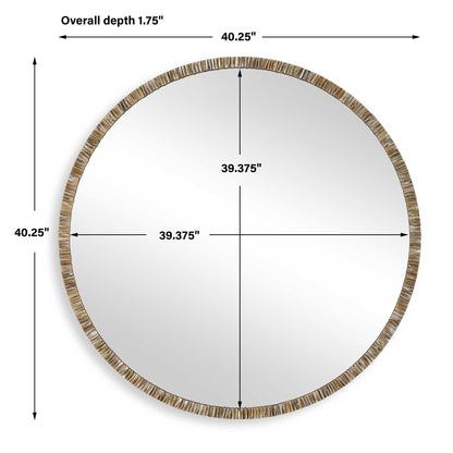 ODEON SHELL INLAY ROUND MIRROR