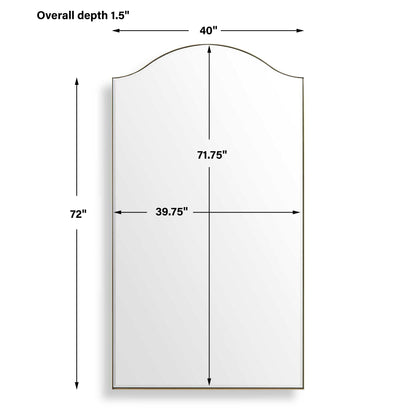 MALLORCA OVERSIZED ARCH MIRROR: BRASS