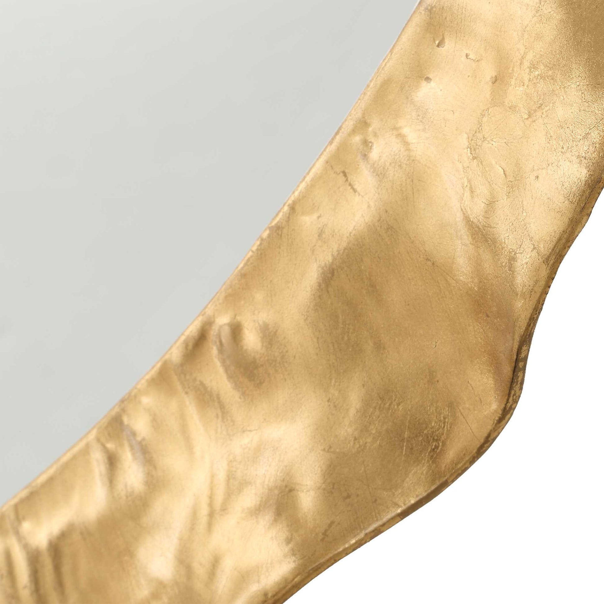 HAYA GOLD SCALLOPED EDGE ROUND MIRROR