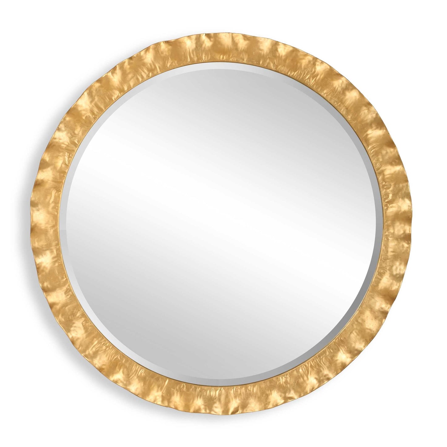 HAYA GOLD SCALLOPED EDGE ROUND MIRROR