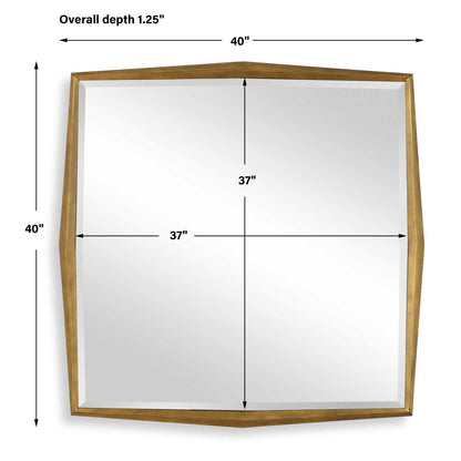 ON POINT SQUARE GOLD MIRROR