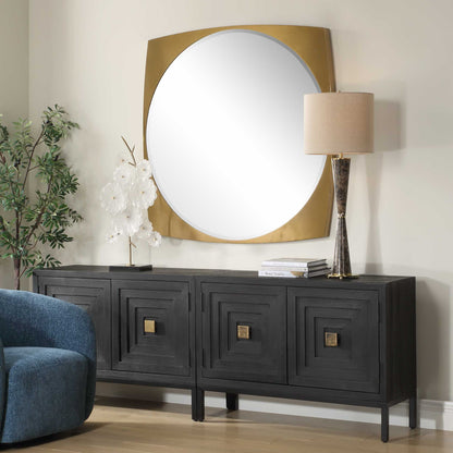 NEILIA BRASS PLATED LARGE MIRROR