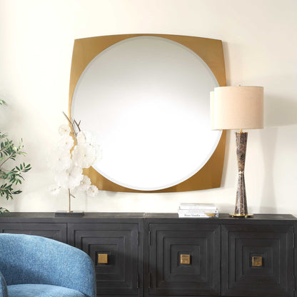 NEILIA BRASS PLATED LARGE MIRROR