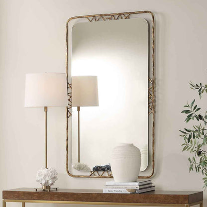 TAHOMA ANTIQUED GOLD MIRROR