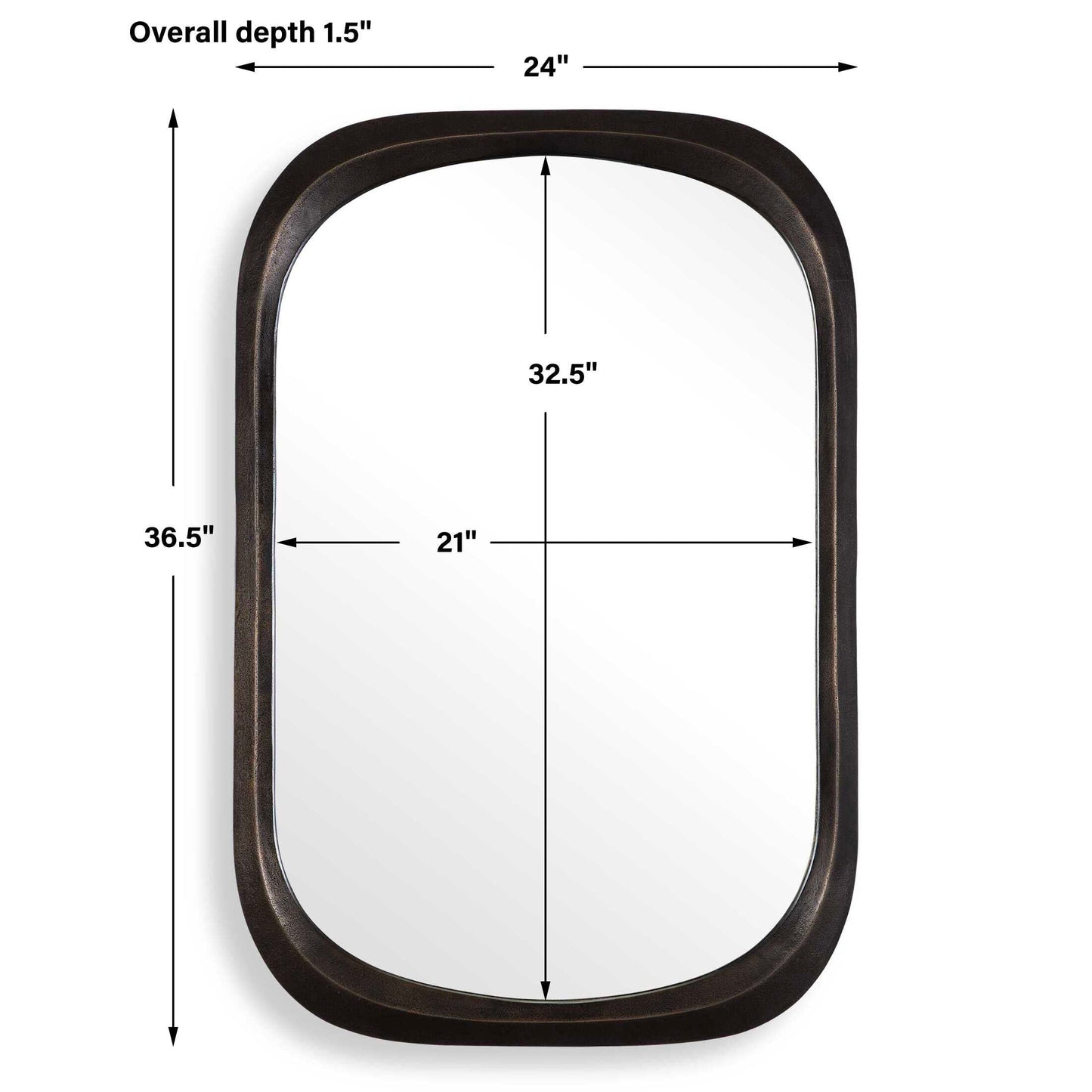 MALONE CAST BRONZE ALUMINUM MIRROR