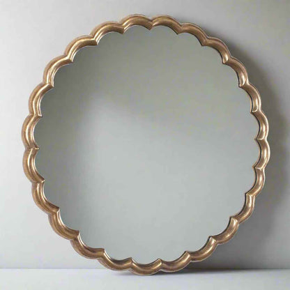 CERRITO ANTIQUE BRASS ROUND MIRROR