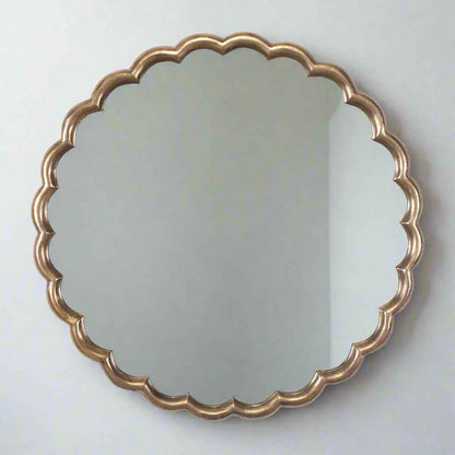 CERRITO ANTIQUE BRASS ROUND MIRROR