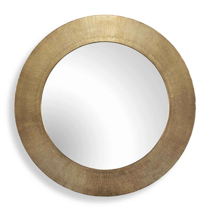TANO ANTIQUE BRASS ROUND MIRROR