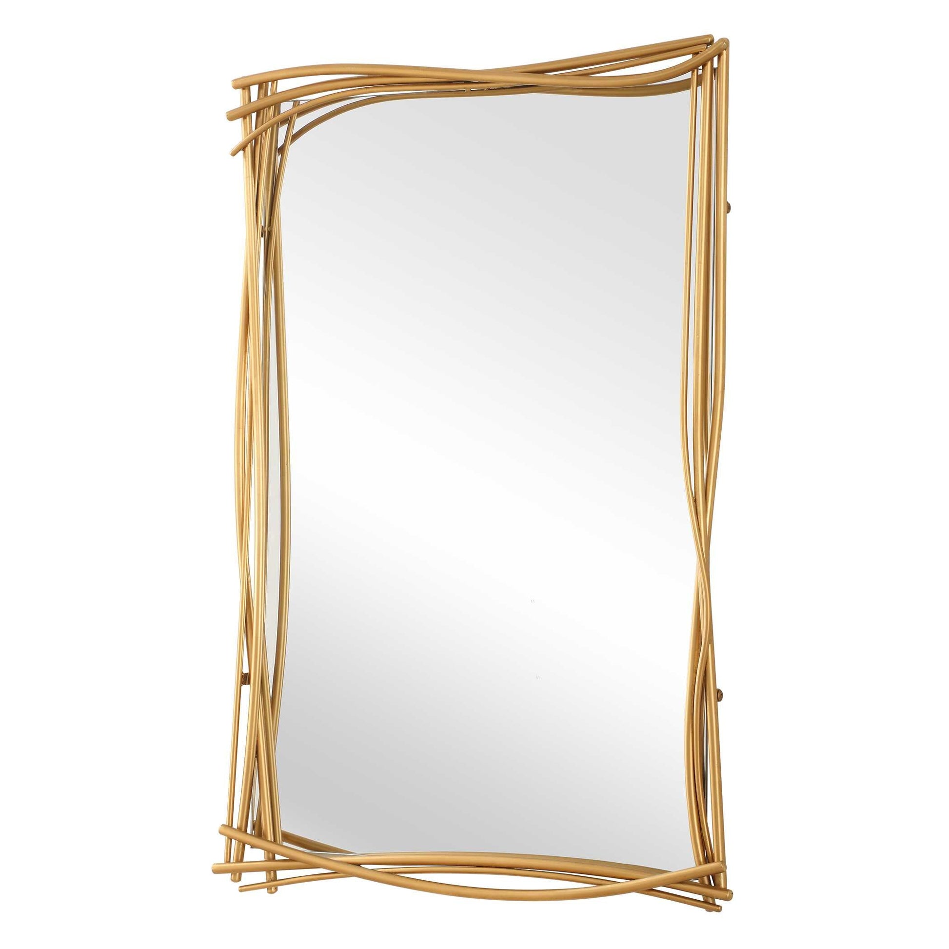 CURVED BRANCHES GOLD MIRROR