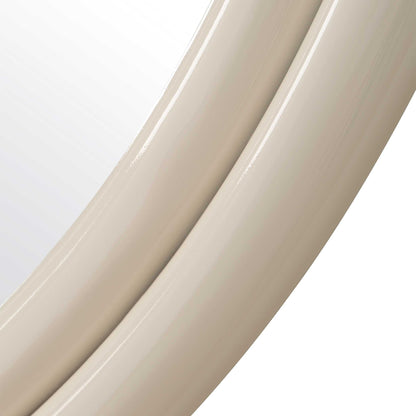 FLORIAN HIGH GLOSS WARM WHITE ROUND MIRROR